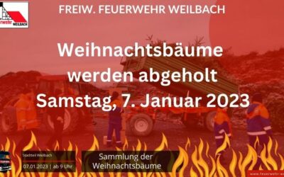 Weihnachtsbäume werden abgeholt
