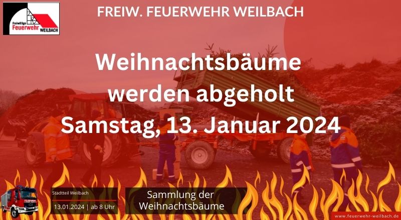 Weihnachtsbäume werden abgeholt