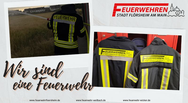 Die Feuerwehren der Stadt Flörsheim am Main mit einheitlichen Rückenschildern