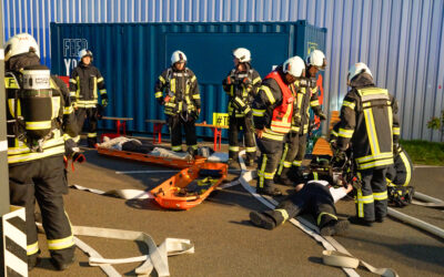 Einsatzübung der Flörsheimer Feuerwehren bei Expopartner
